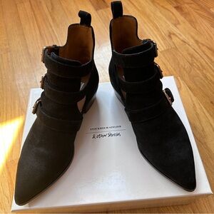 EUC & other stories women Suede Ankle boots size 8 38 Black
